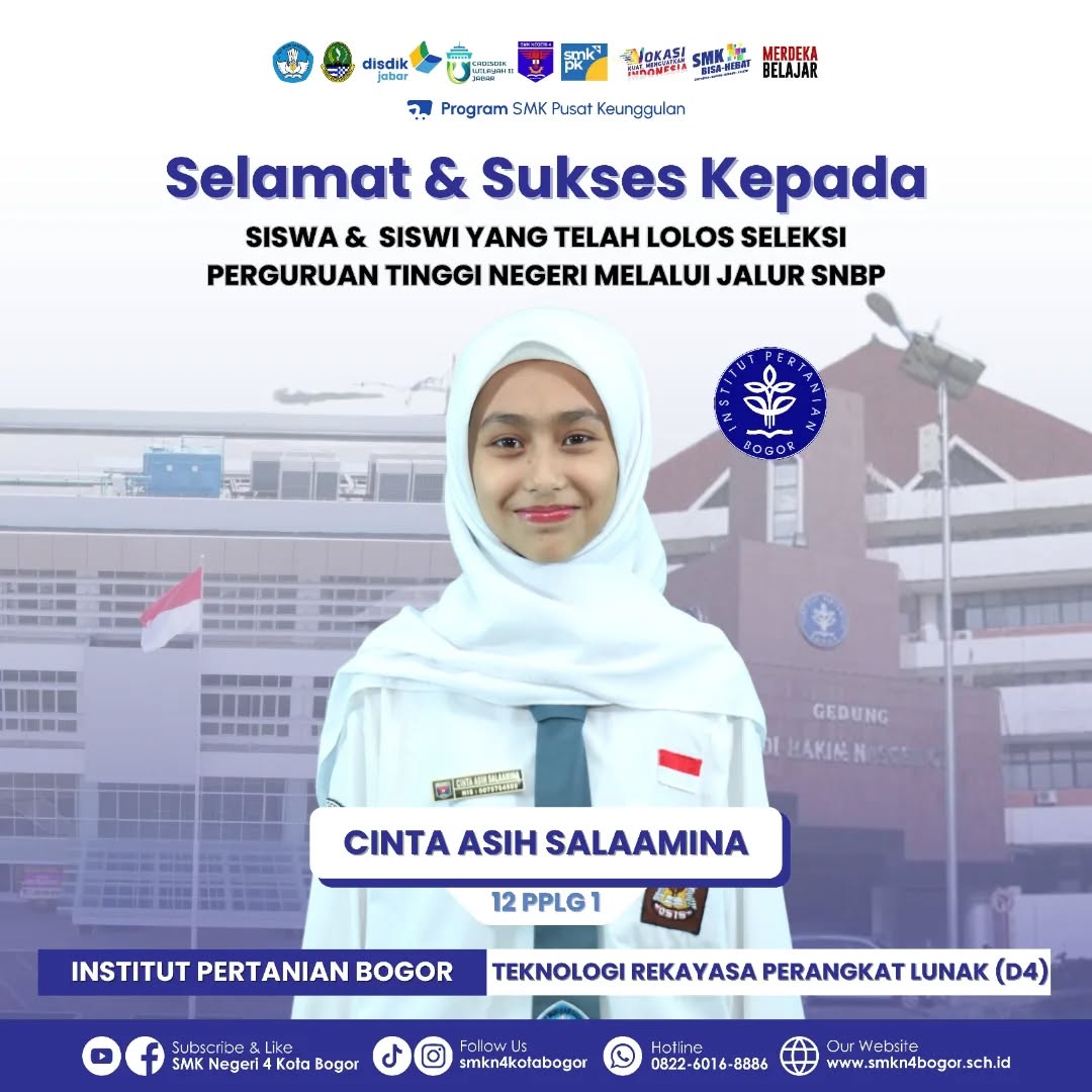 Siswi SMKN 4 Kota Bogor Berhasil Lolos SNBP di IPB University
