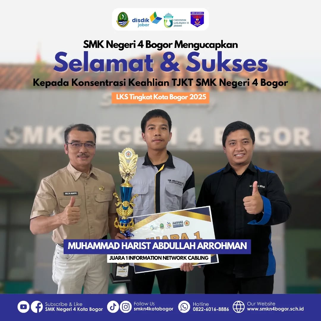 Siswa SMKN 4 Kota Bogor Raih Juara 1 LKS Tingkat Kota Bogor